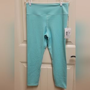 Zyia Turquoise Metallic Light N Tight 7/8 leggings